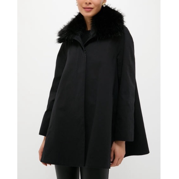 Tuckernuck Jackets & Blazers - TUCKERNUCK Fur Collar Cecile Swing Cape